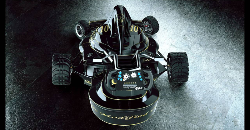 Illustration for article titled F1 Inspired Lawnmower: Yardwork Just Got a Lot Sexier